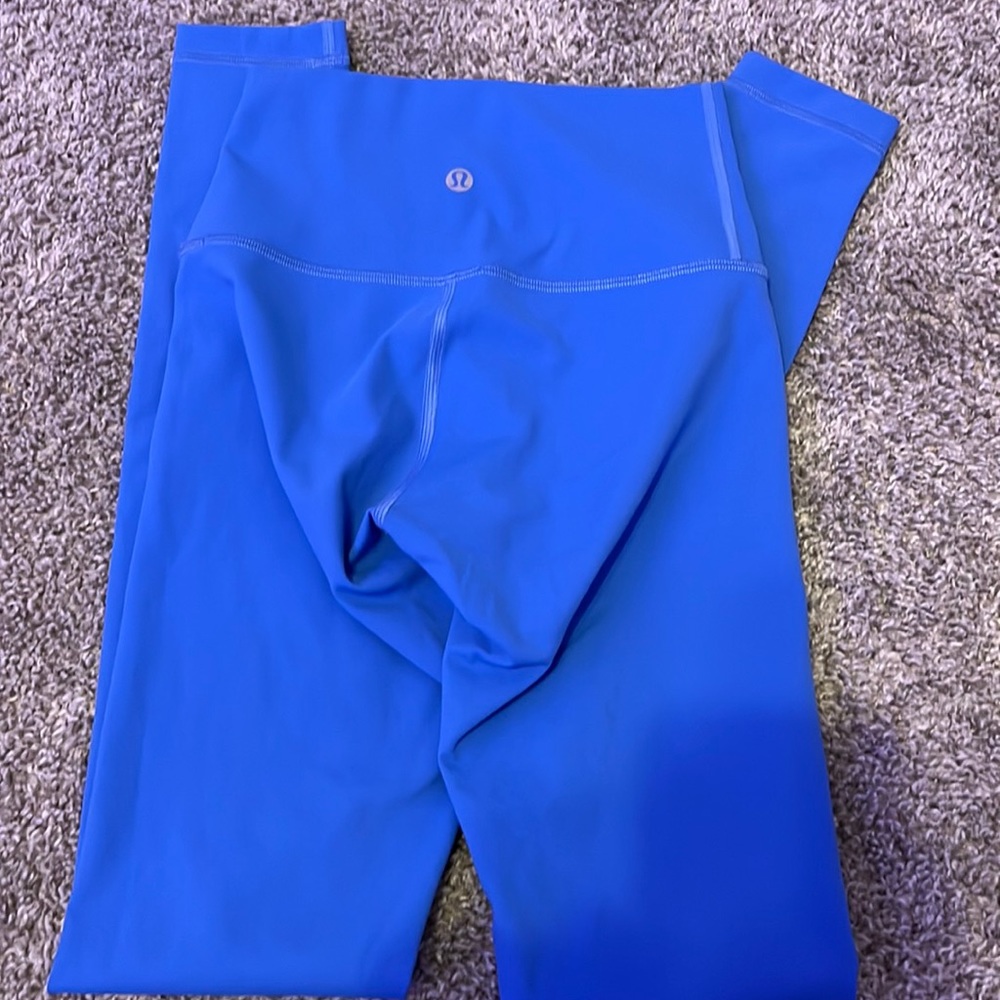 lululemon wonder under leggings, color blue nile